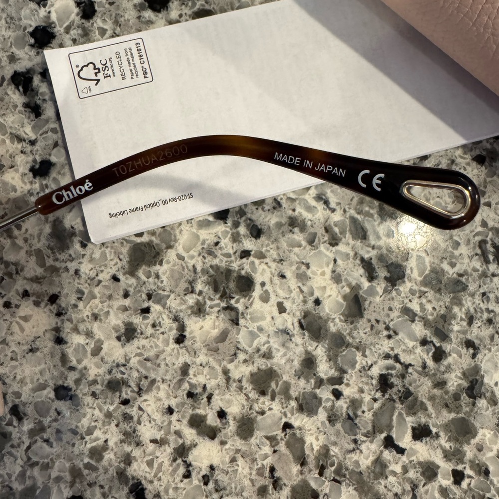 Chloe Gold Geometric Glasses with Double Bridge - Picture 7 of 7